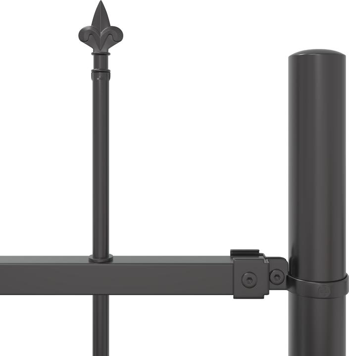 Immagine prodotto VidaXL Recinzione da giardino con tetto a punta grigio 1,7x1,5 m in acciaio