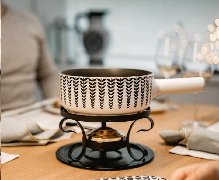 Actual product image Kadastar Fondue Caquelon Leaves Ø 22 cm, White (2 l)