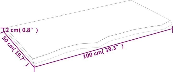 Actual product image VidaXL Gianna (100 x 2 x 50 cm)
