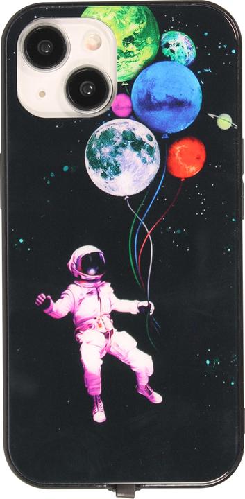 Produktbild PhoneLook Hülle Silikon Glossy integriertes LED Licht mit USB-C Anschluss Floating Astronaut (Apple iPhone 15)