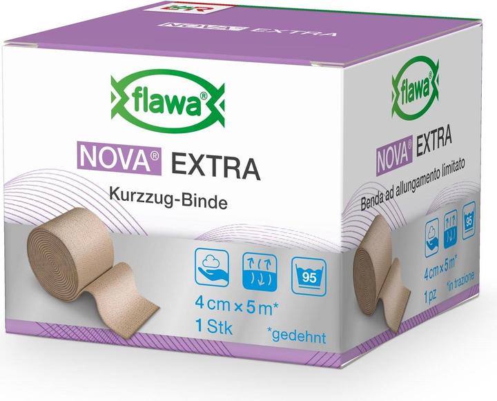 Image du produit Flawa Kurzzugbinde 4cmx5m hautfarbig