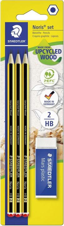 Immagine prodotto Staedtler Blister di matite Noris 120 con 3 matite HB e 1 gomma (HB, 3 x)