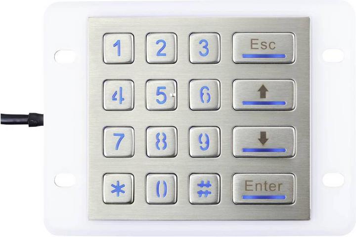 Image du produit Renkforce RF-KP-500 Clavier USB IP68 Etanche à l'eau et à la poussière, Beleuc (US, Filaire)