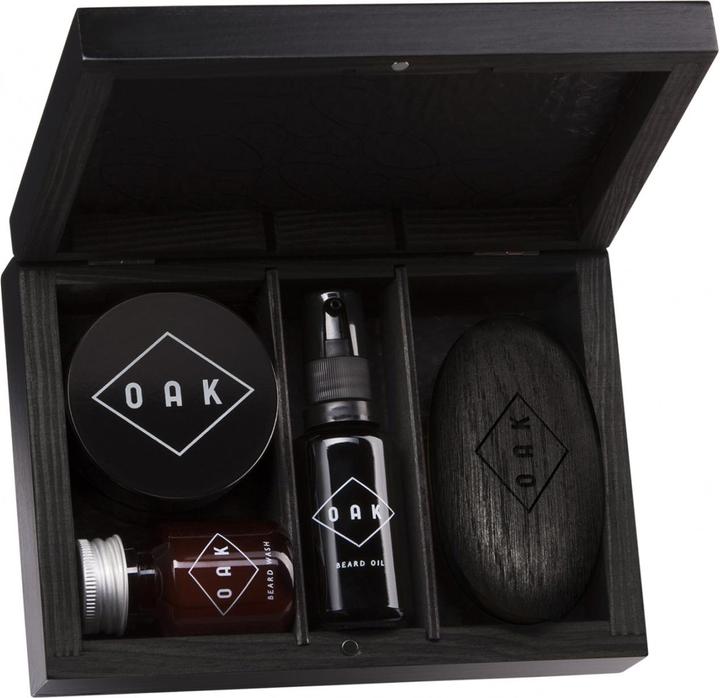 Actual product image OAK Beardcare Beard Box - Beard Wash, Beard Oil, Beard Hold & Beard Brush