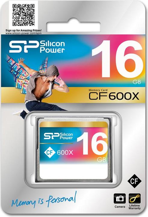 Immagine prodotto Silicon Power 16GB 600x CF Lettura fino a 90MB/s Interfaccia ATA Modalità PIO 6 MWDMA 4 UDMA 6 Funzione ECC Re (16 GB, CF)
