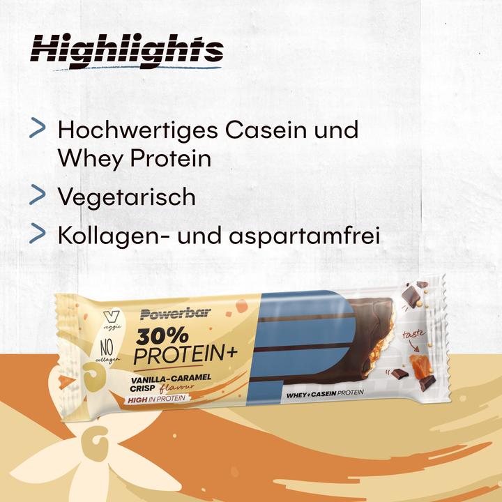 Actual product image Powerbar Protein Plus 30% (Vanilla, Caramel, 15 pcs., 825 g)