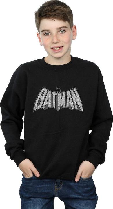 Image du produit - Sweat BATMAN RETRO CRACKLE LOGO - Garçon (140, 146)