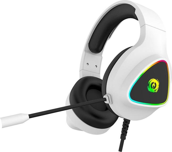 Produktbild Canyon GH-6, Shadder gaming headset, USB / 2x 3.5mm jack, 2m cable, multicolor RGB backlight, white (Kabelgebunden)