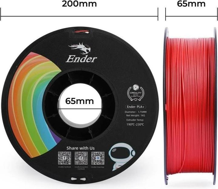 Image du produit Creality Ender (PLA, 1.75 mm, 1000 g, Rouge)