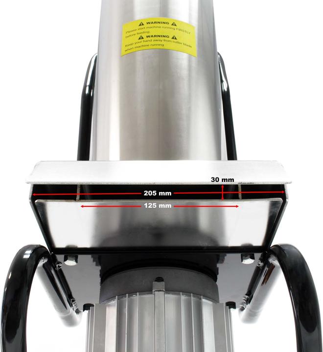 Actual product image Wiltec Fruit chopper 1100W 1,5HP 2800rpm 1000kg/h Stainless steel fruit grinder Pome fruit (EU plug)