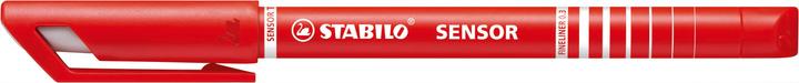 Image du produit STABILO SENSOR F Finliner avec taille-crayon à ressort (Rouge, 1 x)