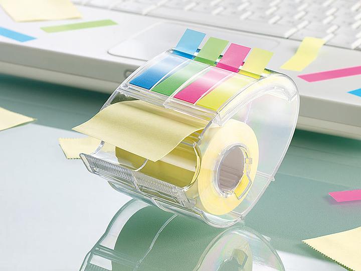 Immagine prodotto Pearl Dispenser per note adesive con rotolo da 10 m e 80 strisce adesive per indice