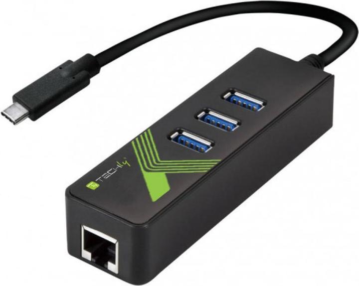 Actual product image Techly IDATA-USB-ETGIGA-3C2 (USB-A, 4 Ports)