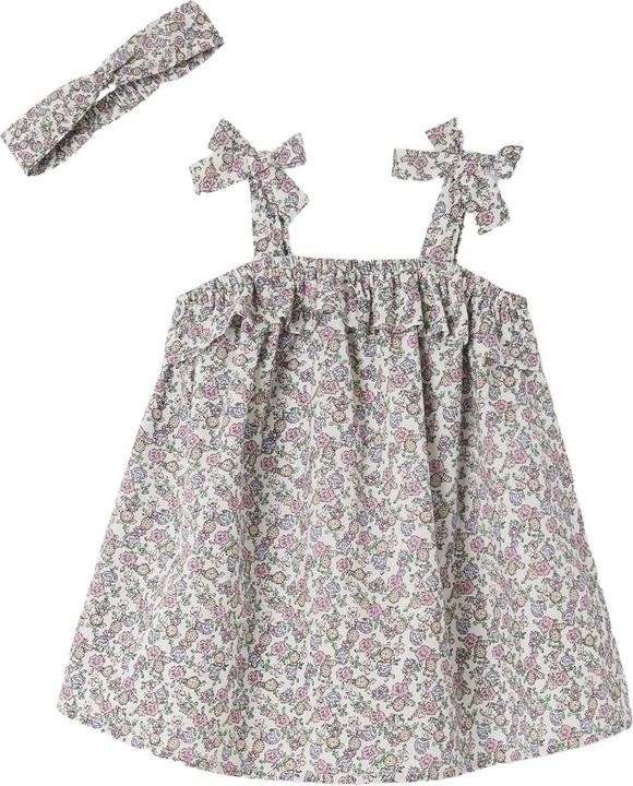 Produktbild Vertbaudet Mädchen Baby-Set: Kleid & Haarband mit Blumenprint (68)