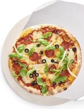 Image du produit Dangrill Pierre à pizza BBQ, ronde, avec plaque en aluminium, 38cm