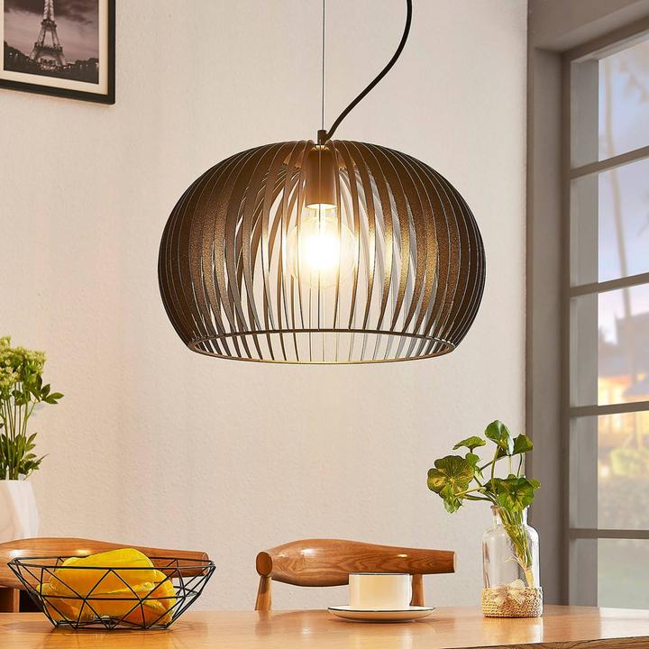 Actual product image Lindby Jusra 1 pendant light Black (E27)