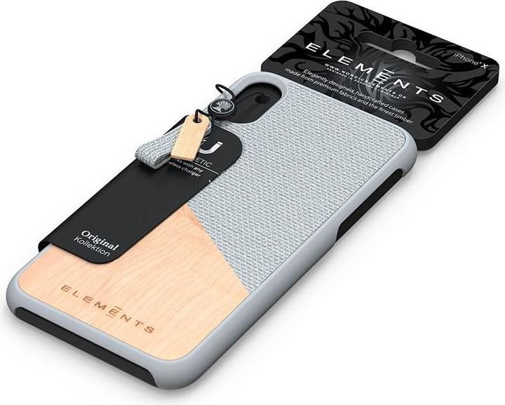 Immagine prodotto Nordic Elements Original Helium - Custodia per Iphone Xs Max con vero legno d'acero (grigio chiaro) (Apple iPhone XS Max)