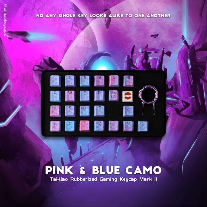 Actual product image Tai-Hao 23-Key Rubber Camo Keycap Set
