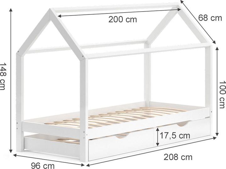 Immagine prodotto VitaliSpa Hausbett Wiki (90 x 200 cm)