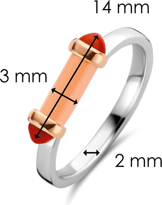 Produktbild Ti Sento Milano Ring Korallenpink Silber-Rosègold plattiert 12224CP (56, 925 Silber)
