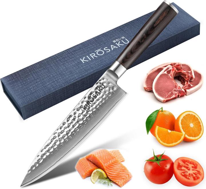 Actual product image Kirosaku Damascus knife 20cm (20 cm)