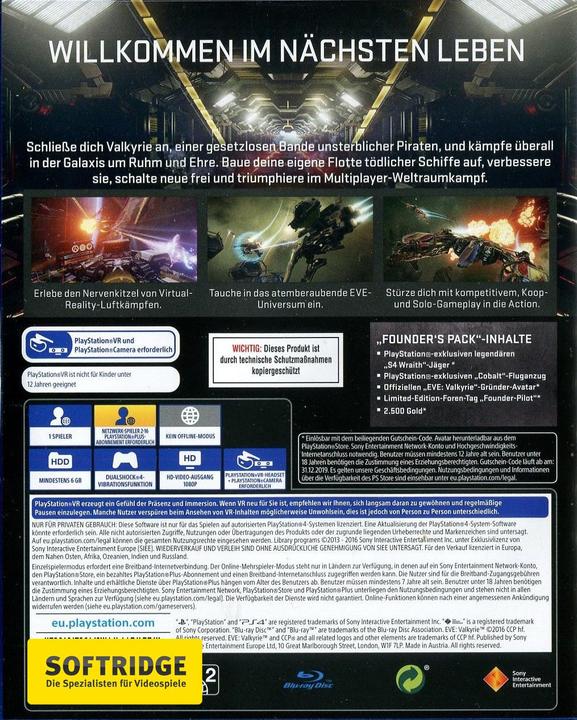 Actual product image Sony Eve Valkyrie (PS4, Multilingual)