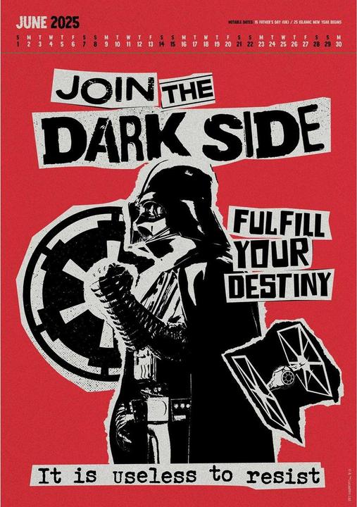 Image du produit Star Wars - Calendrier mural DARK SIDE VILLAINS COLLECTORS EDITION