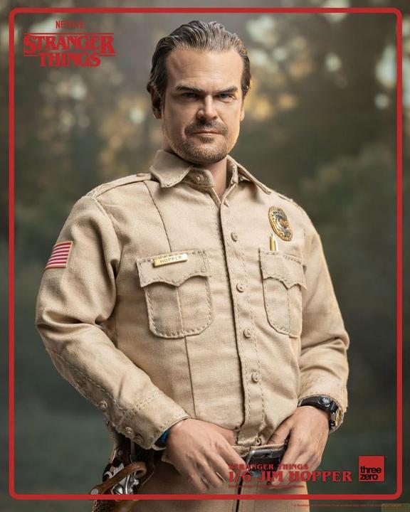 Actual product image ThreeZero Stranger Things action figure 1/6 Jim Hopper (Season 1) 32 cm