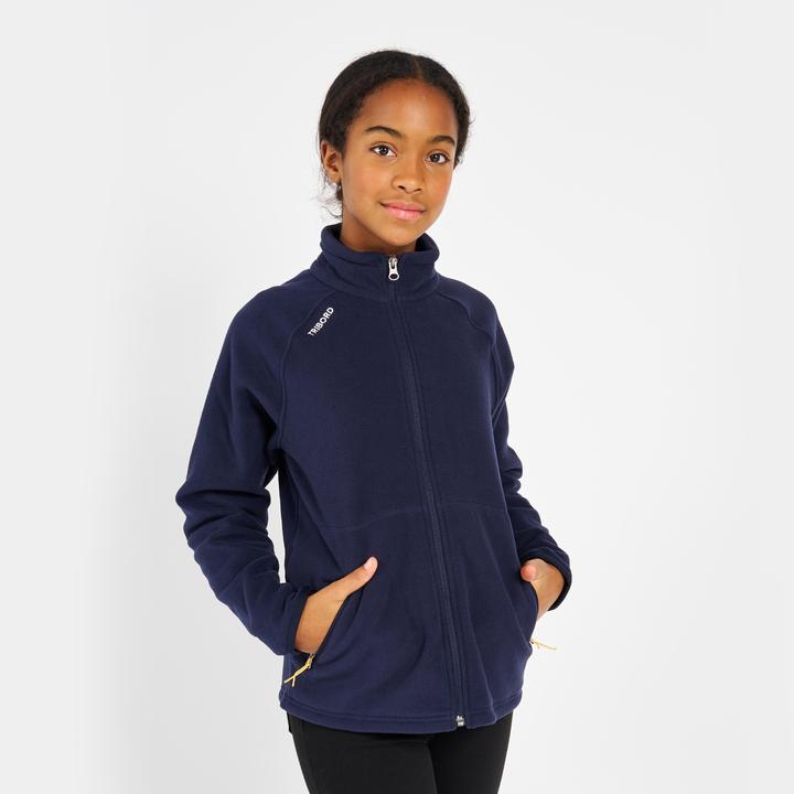 Produktbild Tribord Fleecejacke Segeln Kinder warm 100 blau/schwarz (8, 9, 10)