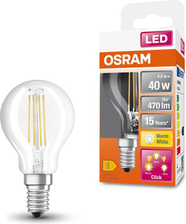 Actual product image Osram Led Three Step Dim Classic P (E14, 4 W, 470 lm, 1 x, E)