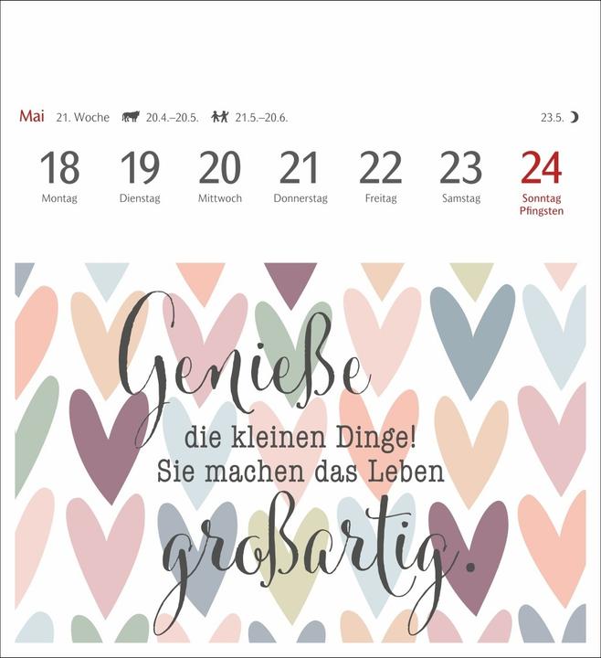 Produktbild Harenberg Positive-Sprüche-Kalender Postkartenkalender 2026 - Mit 53 Postkarten (Deutsch)
