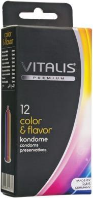 Actual product image Vitalis Condom color & flavor, pack of 12 (12 pcs.)