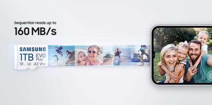 Image du produit Samsung EVO Plus (256 Go, microSDXC, U3, UHS-I)