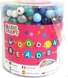 Image du produit Grafix Seau de perles en bois, 250gr.