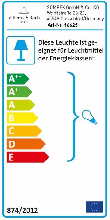 Energie-Label Villeroy & Boch Turin (E27)