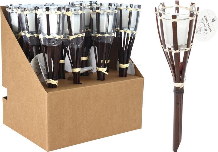 Produktbild Gartenfackel Wachs Bambus 30cm