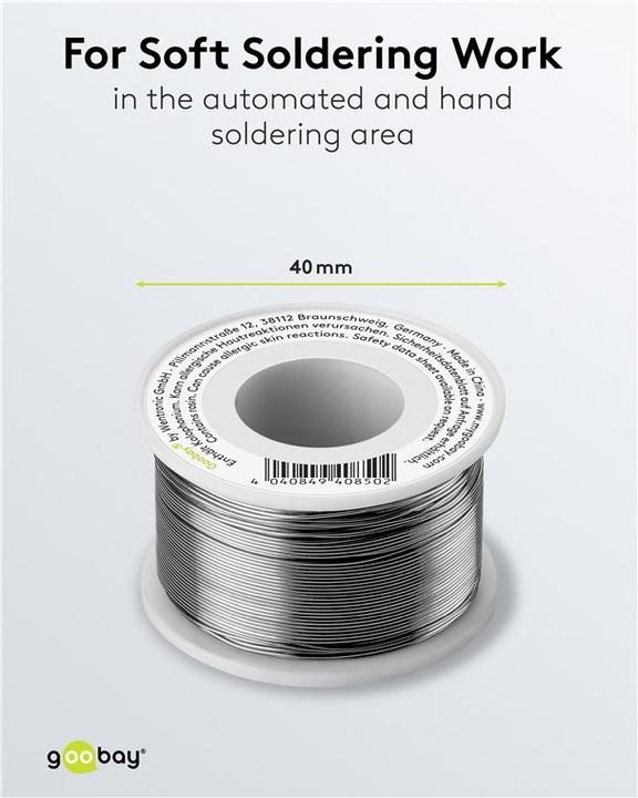 Produktbild Goobay Profi Lötzinn bleifrei, ø 0,56 mm, 100 g (Lötzinn)