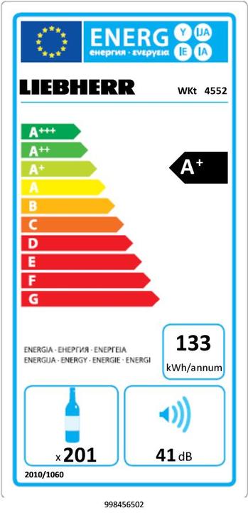 Label énergétique Liebherr WKT-4552-21