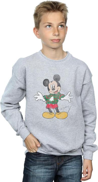 Actual product image Disney Boys Mickey Mouse Christmas Jumper Sweatshirt (128)