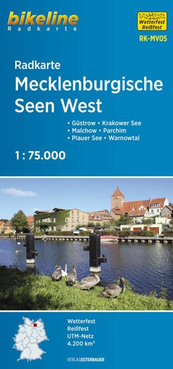 Immagine prodotto Bikeline Cycle Map Germany Mecklenburg Lakes West 1 : 75 000