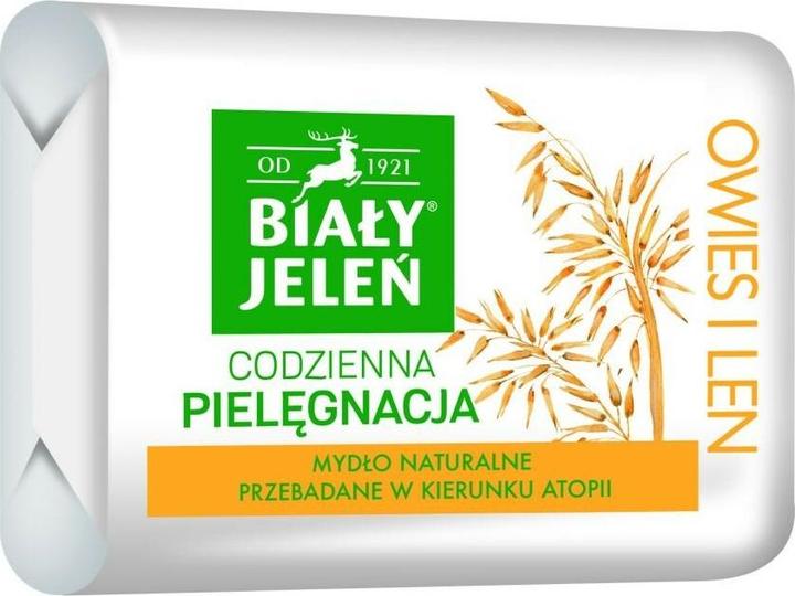 Image du produit Biały Jeleń White Deer - Savon naturel hypoallergénique Premium Oats & Linen 100G (Recharges)