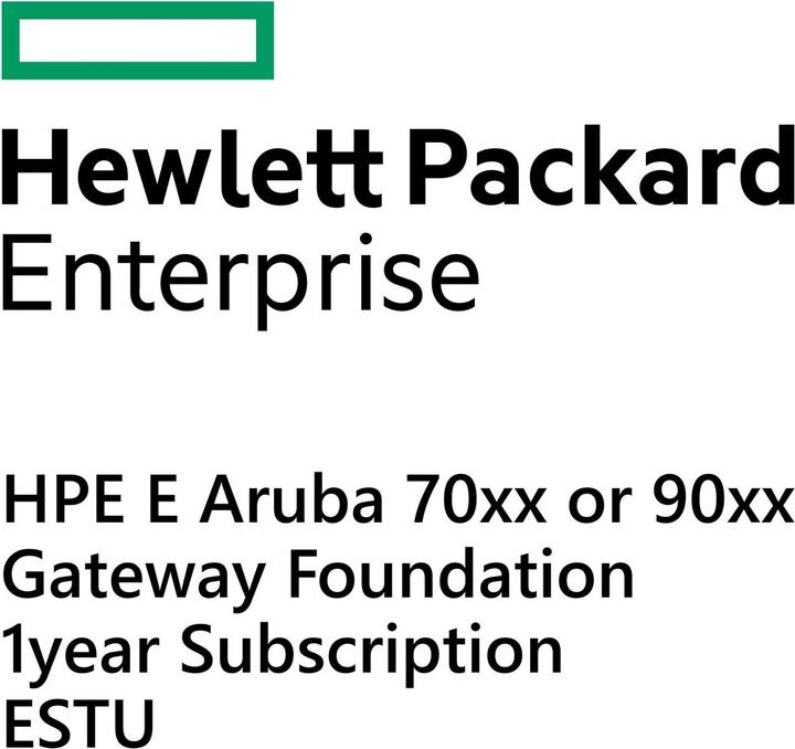 Produktbild HPE E Aruba 70xx or 90xx Gateway Foundation 1yr Subscription E-STU (1 Geräte, 12 Monate)
