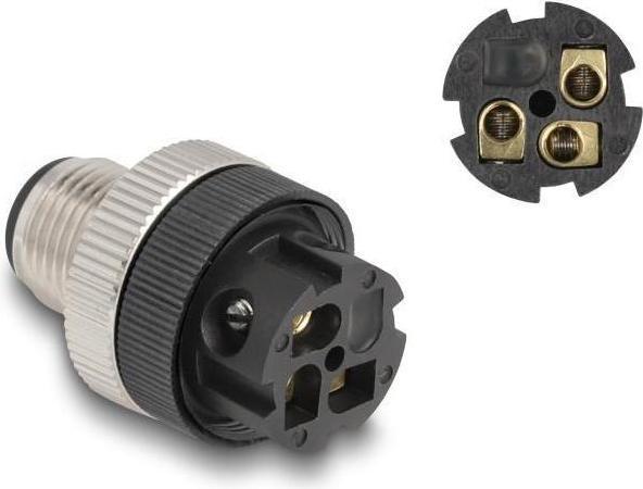 Immagine prodotto Delock Connettore a spina M12 Spina a 3 pin con codice A per il montaggio