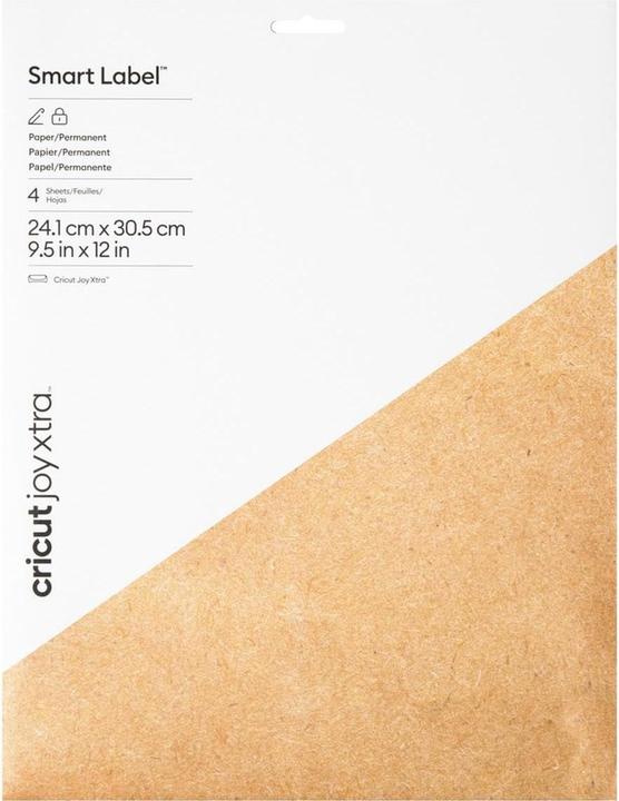 Cricut Stickerpapier Joy Xtra Kraft 24 x 30cm, 4 Bögen, Braun (4 x)