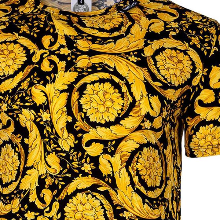 Produktbild Versace Underwear T-Shirt Stretch Organic Jersey Barocco Ss92 All Over - New Logo (XXL)