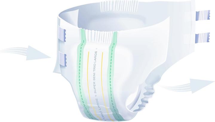 Image du produit Seni Trio Windelhosen M atmungsaktiv Hüftumfang 75-110cm 8 Tropfen (10 x, M)