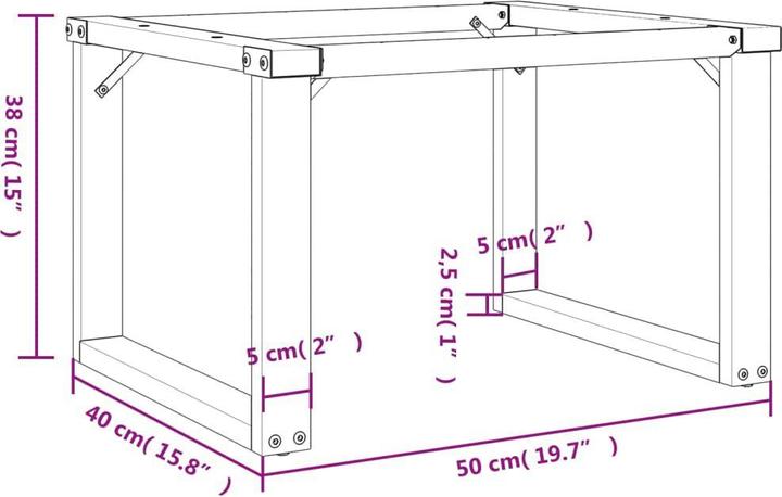 Produktbild VidaXL Couchtischbeine O-Gestell Gusseisen
