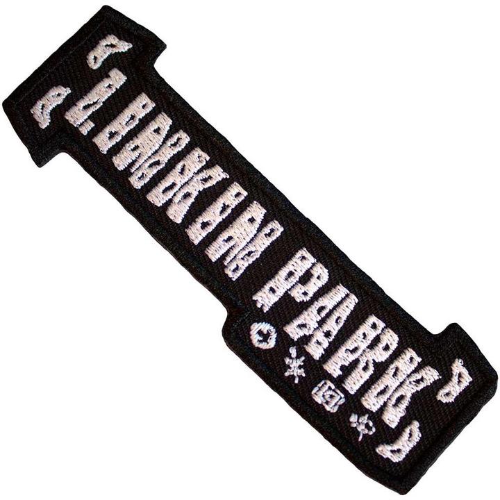 Actual product image Linkin Park Woven Bracket Logo Iron On Patch (1 x)
