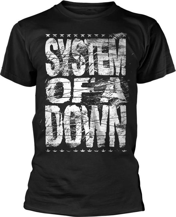 Produktbild System Of A Down Plastic Head Distressed Logo T Shirt XL Black (XL)