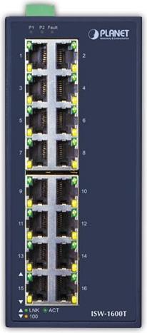 Image du produit Planet ISW-1600T Commutateur réseau Fast Ethernet (10/100) (16 Ports)